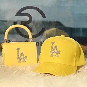 LA cap and purse